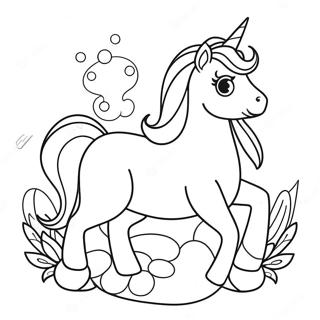 Easter Unicorn Coloring Page | Easter Unicorn coloring page