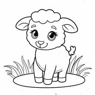 Cute Baby Sheep Coloring Page | Sheep coloring page