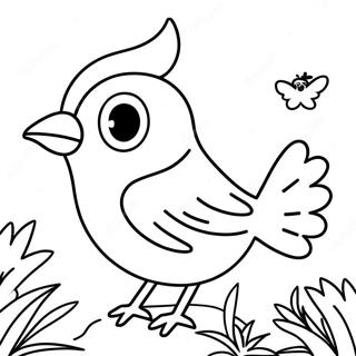 Christmas Bird Coloring Page | Christmas Bird coloring page