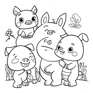 Pibby with Friends Coloring Page | Pibby coloring page