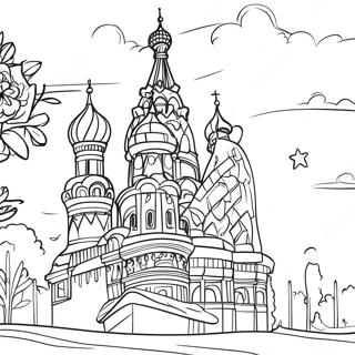 Rússia Páginas para Colorir