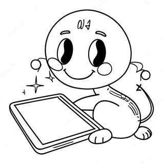 Responsible Online Behavior Coloring Page | Digital Citizenship coloring page