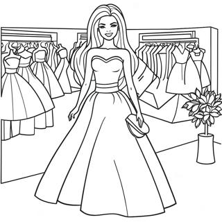 Mode Barbie Kleurplaat | Mode Barbie kleurplaat