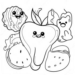 Colorful Taste Buds Coloring Page | 5 Senses coloring page