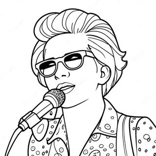 Pop Star Coloring Page | Pop Star coloring page