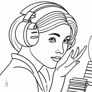 Listening Coloring Page | Listening coloring page