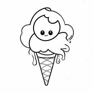Snow Cone Coloring Page | Snow Cone coloring page