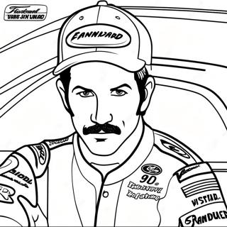 Dale Earnhardt Racing Car Coloring Page | Dale Earnhardt coloring page