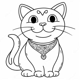 Sassy Cat with Attitude Coloring Page | Sassy coloring page