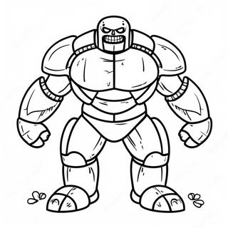 Iron Golem Coloring Page | Iron Golem coloring page