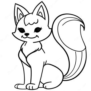 Anime Fox Coloring Page | Anime Fox coloring page