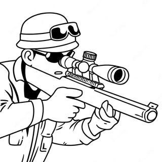 Sniper Army Coloring Page | Sniper Army coloring page