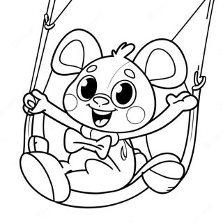 Funny Spider Ham Swinging Coloring Page | Spider Ham coloring page