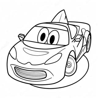 Sonic Racing Car Coloring Page | Sonic Car coloring page