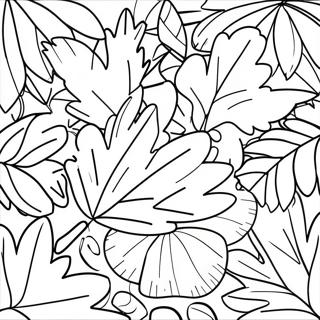 Colorful Autumn Leaves Coloring Page | Hello Autumn coloring page