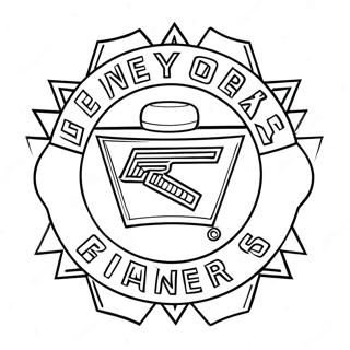 New York Rangers Logotyp Målarbild | New York Rangers målarbild