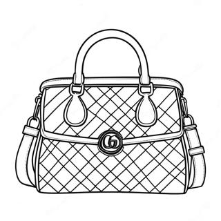 Stylish Gucci Handbag Coloring Page | Gucci coloring page