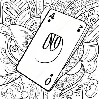Colorful Uno Cards Coloring Page | Uno coloring page