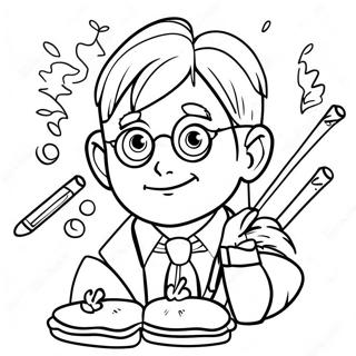 Harry Potter Birthday Coloring Page | Harry Potter Birthday coloring page