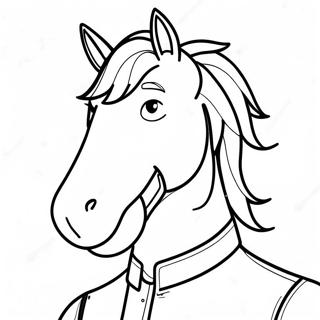 Sad Bojack Horseman Coloring Page | Bojack Horseman coloring page