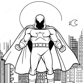 Moon Knight Coloring Page | Moon Knight coloring page