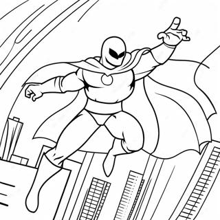 Moon Knight in Action Coloring Page | Moon Knight coloring page