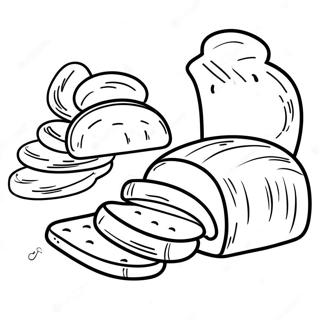 Bread Coloring Page | Bread coloring page