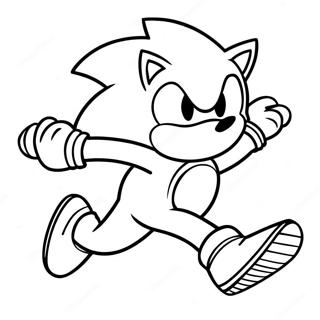 Sonic the Hedgehog Running Fast Coloring Page | Lego Sonic coloring page