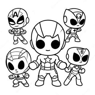 Chibi Marvel Superheroes Coloring Page | Chibi Marvel coloring page