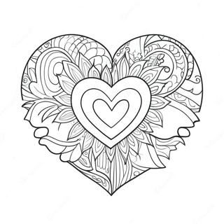 Colorful Heart with God is Love Coloring Page | God is Love coloring page