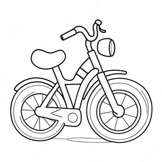 Cute Cartoon Bike Coloring Page | Bike coloring page