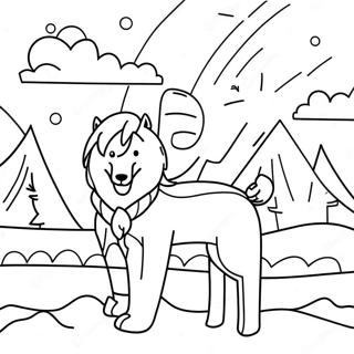 Northern Lights Coloring Page | Northern Lights coloring page
