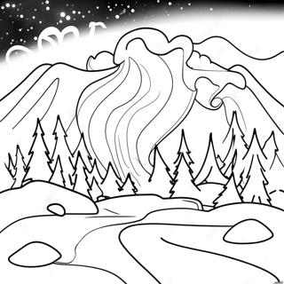 Auroras Boreales Páginas para Colorear