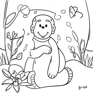 Heartfelt Grief Journey Coloring Page | Grief coloring page