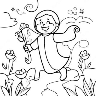 Joyful Psalm Coloring Page | Psalm coloring page