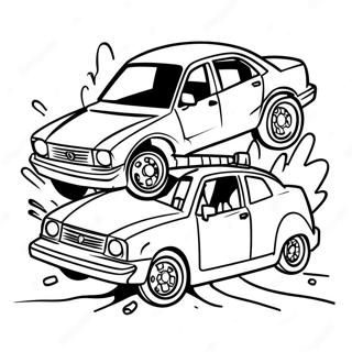 Auto-Ongeluk Kleurplaten