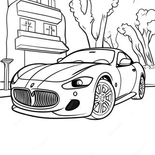 Maserati Sports Car Coloring Page | Maserati coloring page