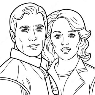Turning Red Movie Characters Coloring Page | Turning Red coloring page
