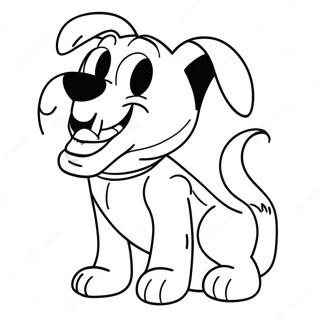 Scary Cartoon Dog Coloring Page | Scary Cartoon Dog coloring page