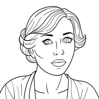 Emotionally Expressive Turning Red Coloring Page | Turning Red coloring page