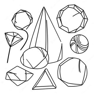3D Shapes Coloring Page | 3D Shapes coloring page