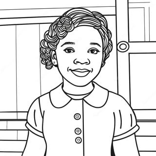 Ruby Bridges Inspirational Coloring Page | Ruby Bridges coloring page