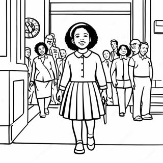 Ruby Bridges Coloring Pages