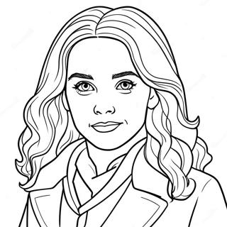 Hermione Granger Magical Coloring Page | Hermione coloring page