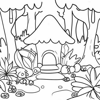 Verzauberter Wald Feen Garten Ausmalbild