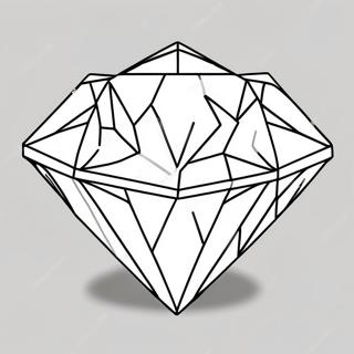 Sparkling Diamond Coloring Page | Jewel coloring page