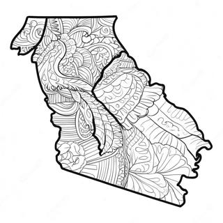 Georgia State Outline Coloring Page | Georgia coloring page