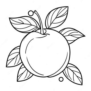 Beautiful Georgia Peach Coloring Page | Georgia coloring page