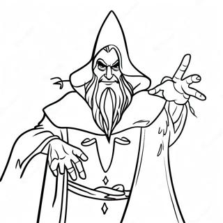 Evil Sorcerer Coloring Page | Villain coloring page
