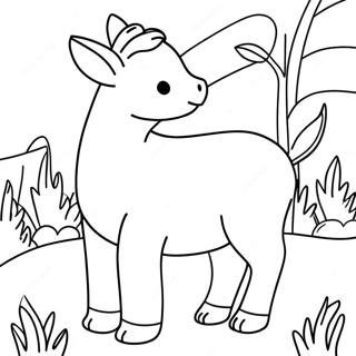 Thick Lined Animal Coloring Page | Thick Lined coloring page